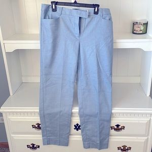 Talbots Hampshire Ankle Patterned Pant, Blue, Size 14